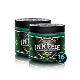 Best Tattoo Aftercare Products: INK-EEZE Green Tattoo Ointment Bundle and Ambition Soldier Wireless Tattoo Machine Kit